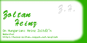 zoltan heinz business card
